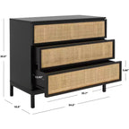 Commode 3 tiroirs en rotin Zadie - CHS5004 - Safavieh