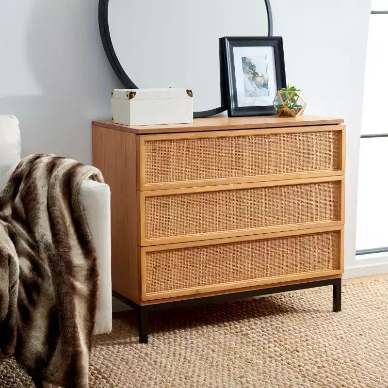Commode 3 tiroirs en rotin Zadie - CHS5004 - Safavieh