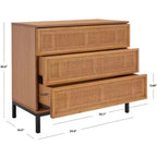 Commode 3 tiroirs en rotin Zadie - CHS5004 - Safavieh