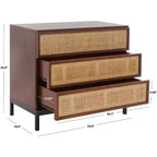 Commode 3 tiroirs en rotin Zadie - CHS5004 - Safavieh