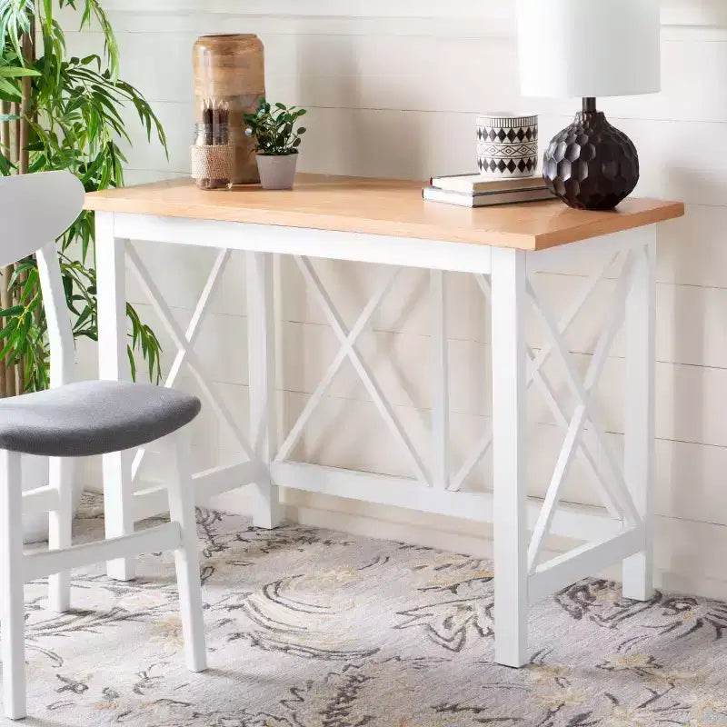Bureau Freyr - DSK5008 - Naturel/Blanc - Safavieh