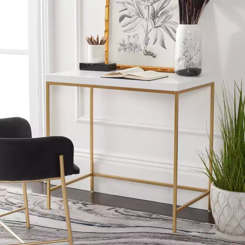 Bureau Cass - DSK5015 - Blanc/Or - Safavieh