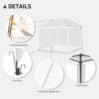 Tonnelle escamotable en acier Cozywor de 3,35 m x 3,35 m avec moustiquaire