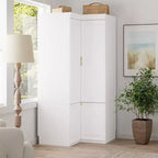 Famapy Armoire combinée blanche Armoire de rangement de vêtements moderne