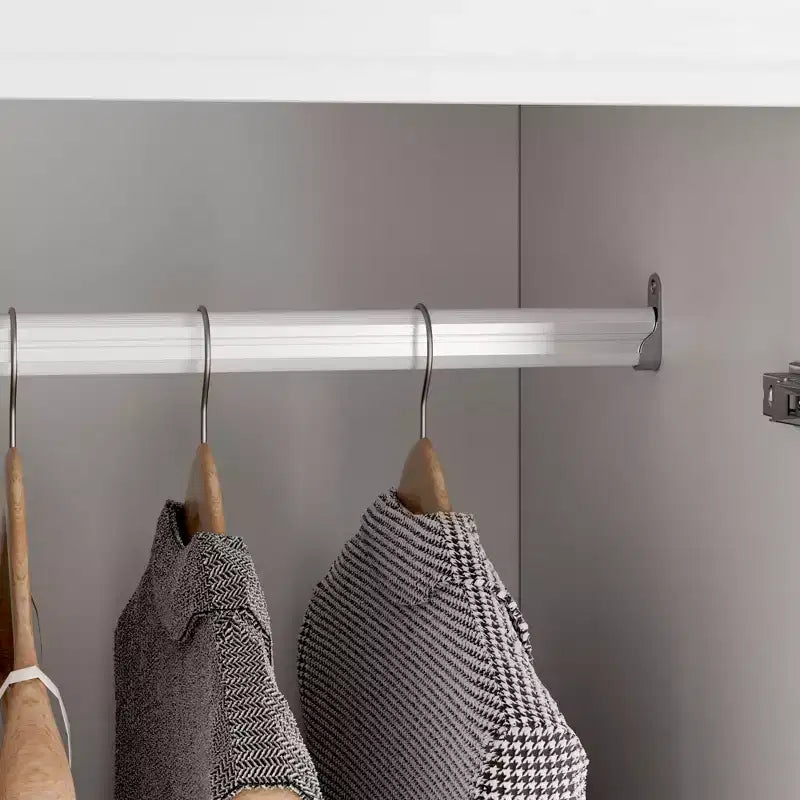 Famapy Armoire combinée blanche Armoire de rangement de vêtements moderne