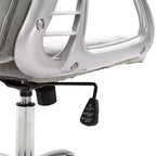 Chaise de bureau Vinsetto Vanity à dossier mi-haut, dossier capitonné, roues pivotantes, chaise de travail réglable en hauteur, confortable avec accoudoirs