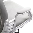 Chaise de bureau Vinsetto Vanity à dossier mi-haut, dossier capitonné, roues pivotantes, chaise de travail réglable en hauteur, confortable avec accoudoirs