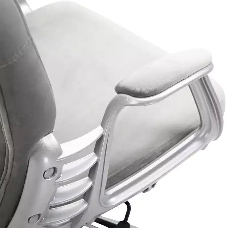 Chaise de bureau Vinsetto Vanity à dossier mi-haut, dossier capitonné, roues pivotantes, chaise de travail réglable en hauteur, confortable avec accoudoirs