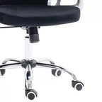 Chaise de bureau Vinsetto Vanity à dossier mi-haut, dossier capitonné, roues pivotantes, chaise de travail réglable en hauteur, confortable avec accoudoirs
