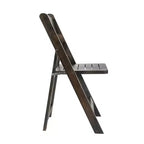 Merrick Lane Lot de 4 chaises de salle à manger en bois massif avec design pliable et finition élégante