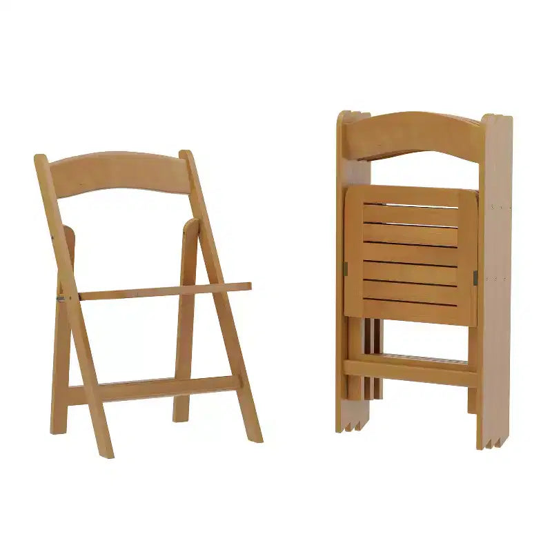 Merrick Lane Lot de 4 chaises de salle à manger en bois massif avec design pliable et finition élégante
