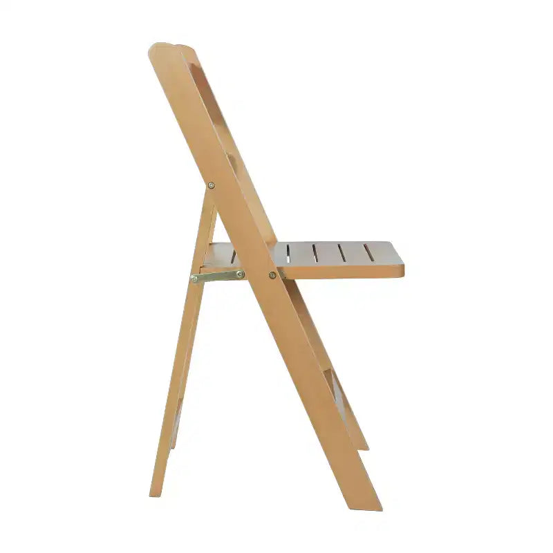 Merrick Lane Lot de 4 chaises de salle à manger en bois massif avec design pliable et finition élégante