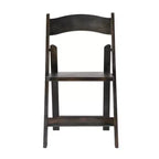 Merrick Lane Lot de 4 chaises de salle à manger en bois massif avec design pliable et finition élégante
