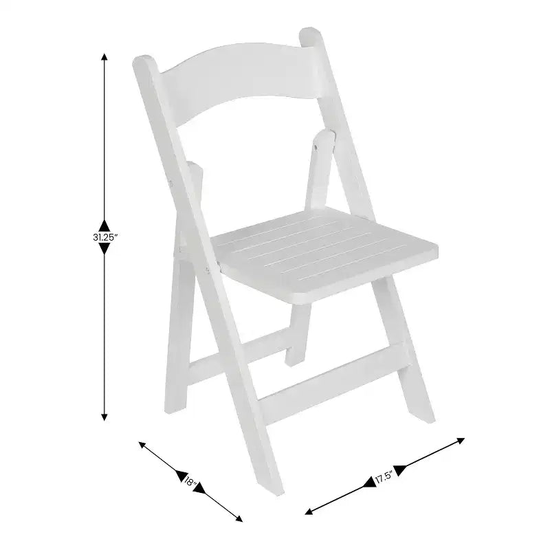 Merrick Lane Lot de 4 chaises de salle à manger en bois massif avec design pliable et finition élégante