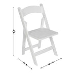 Merrick Lane Lot de 4 chaises de salle à manger en bois massif avec design pliable et finition élégante