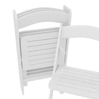Merrick Lane Lot de 4 chaises de salle à manger en bois massif avec design pliable et finition élégante