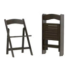 Merrick Lane Lot de 4 chaises de salle à manger en bois massif avec design pliable et finition élégante