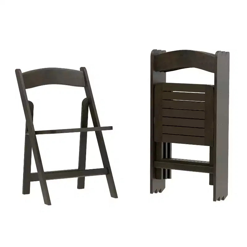 Merrick Lane Lot de 4 chaises de salle à manger en bois massif avec design pliable et finition élégante