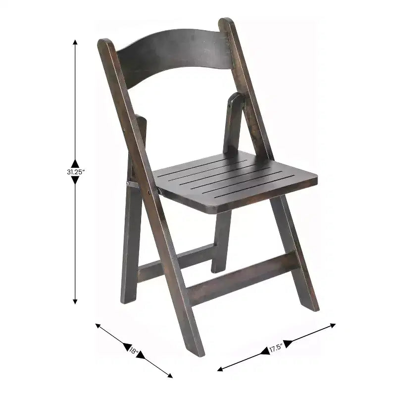 Merrick Lane Lot de 4 chaises de salle à manger en bois massif avec design pliable et finition élégante
