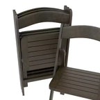 Merrick Lane Lot de 4 chaises de salle à manger en bois massif avec design pliable et finition élégante