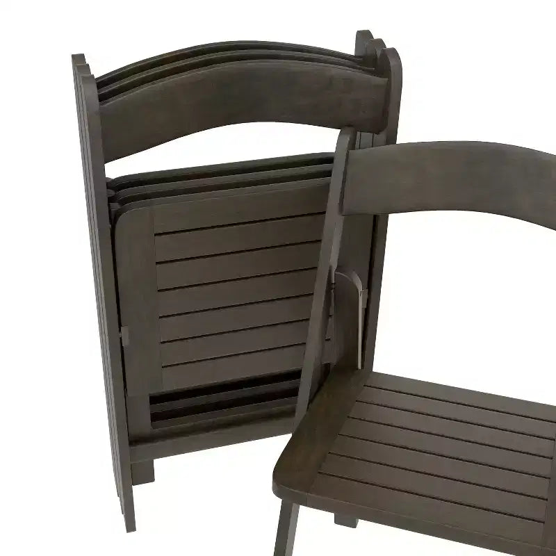 Merrick Lane Lot de 4 chaises de salle à manger en bois massif avec design pliable et finition élégante