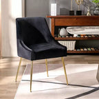 Fauteuil d'appoint WestinTrends en velours performant rembourré avec pieds en métal