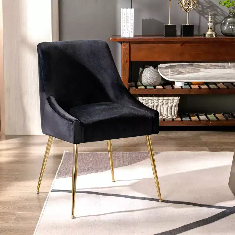 Fauteuil d'appoint WestinTrends en velours performant rembourré avec pieds en métal
