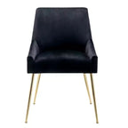 Fauteuil d'appoint WestinTrends en velours performant rembourré avec pieds en métal