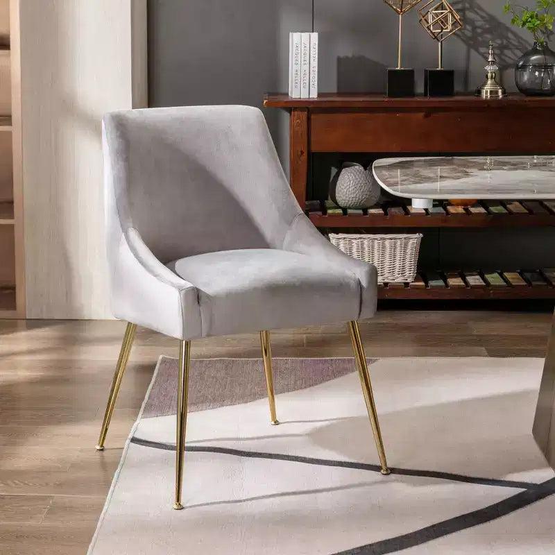 Fauteuil d'appoint WestinTrends en velours performant rembourré avec pieds en métal