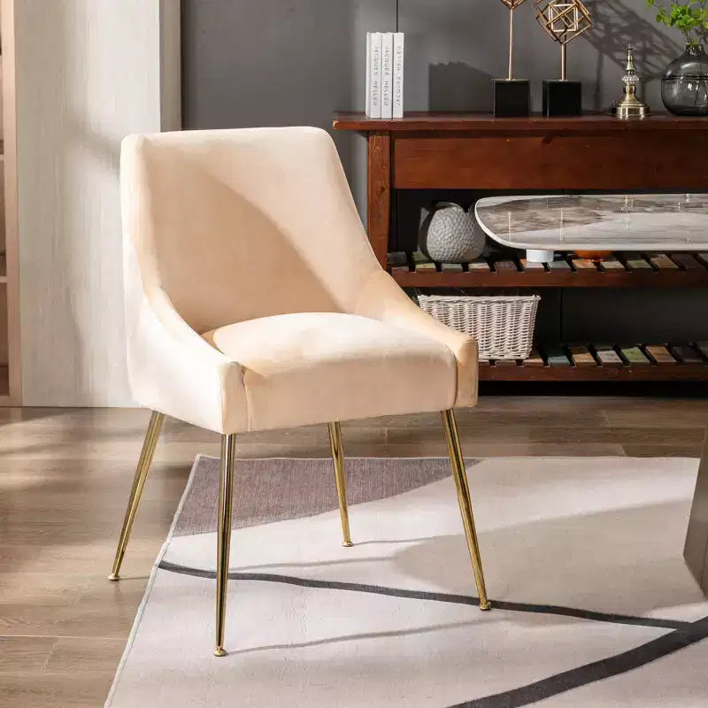 Fauteuil d'appoint WestinTrends en velours performant rembourré avec pieds en métal