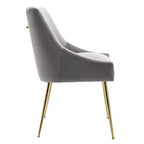 Fauteuil d'appoint WestinTrends en velours performant rembourré avec pieds en métal