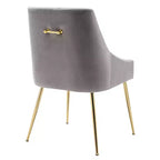 Fauteuil d'appoint WestinTrends en velours performant rembourré avec pieds en métal