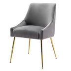 Fauteuil d'appoint WestinTrends en velours performant rembourré avec pieds en métal