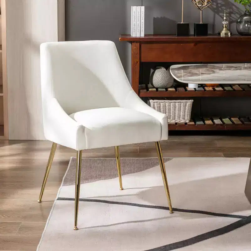 Fauteuil d'appoint WestinTrends en velours performant rembourré avec pieds en métal