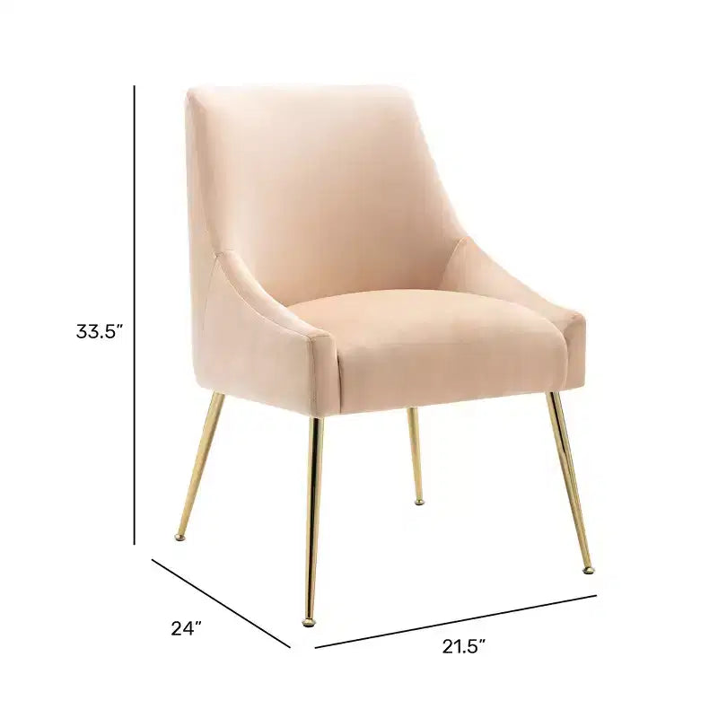 Fauteuil d'appoint WestinTrends en velours performant rembourré avec pieds en métal