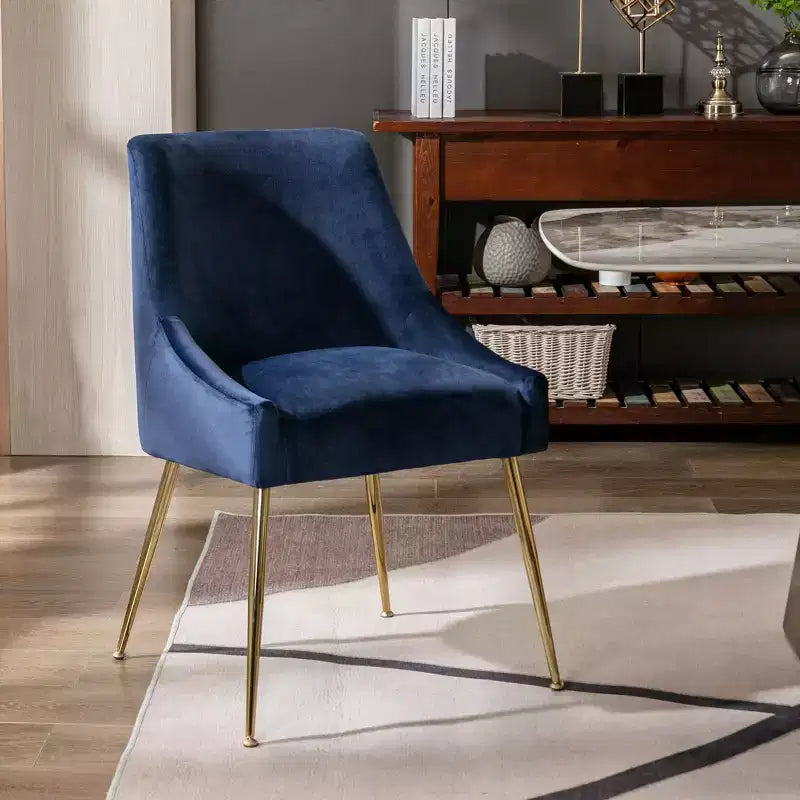 Fauteuil d'appoint WestinTrends en velours performant rembourré avec pieds en métal