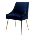 Fauteuil d'appoint WestinTrends en velours performant rembourré avec pieds en métal