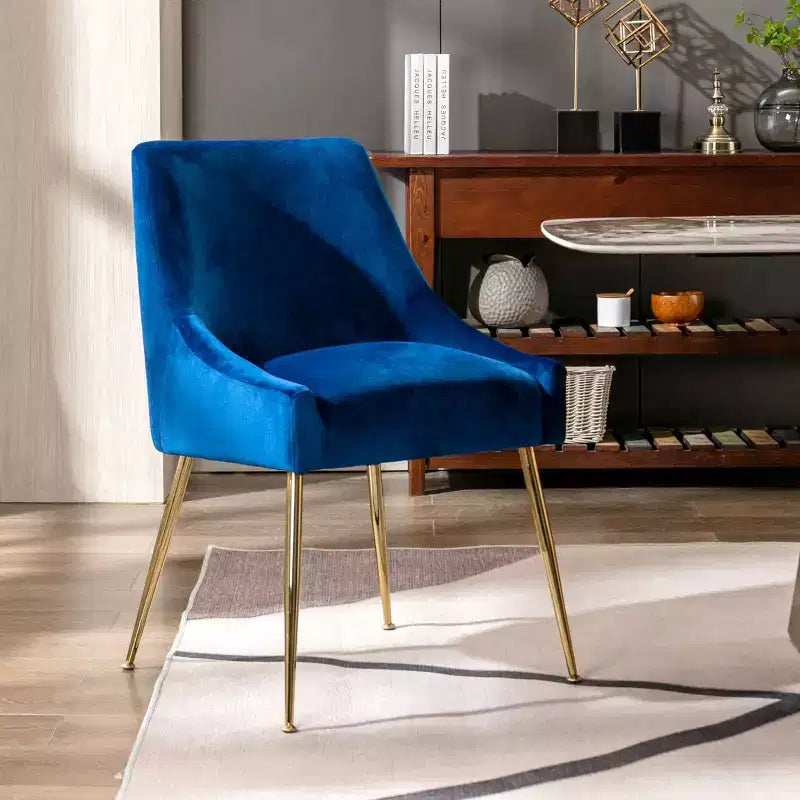 Fauteuil d'appoint WestinTrends en velours performant rembourré avec pieds en métal