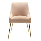 Fauteuil d'appoint WestinTrends en velours performant rembourré avec pieds en métal