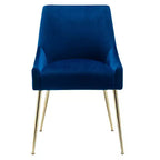 Fauteuil d'appoint WestinTrends en velours performant rembourré avec pieds en métal