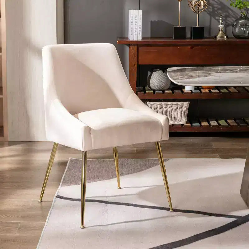 Fauteuil d'appoint WestinTrends en velours performant rembourré avec pieds en métal