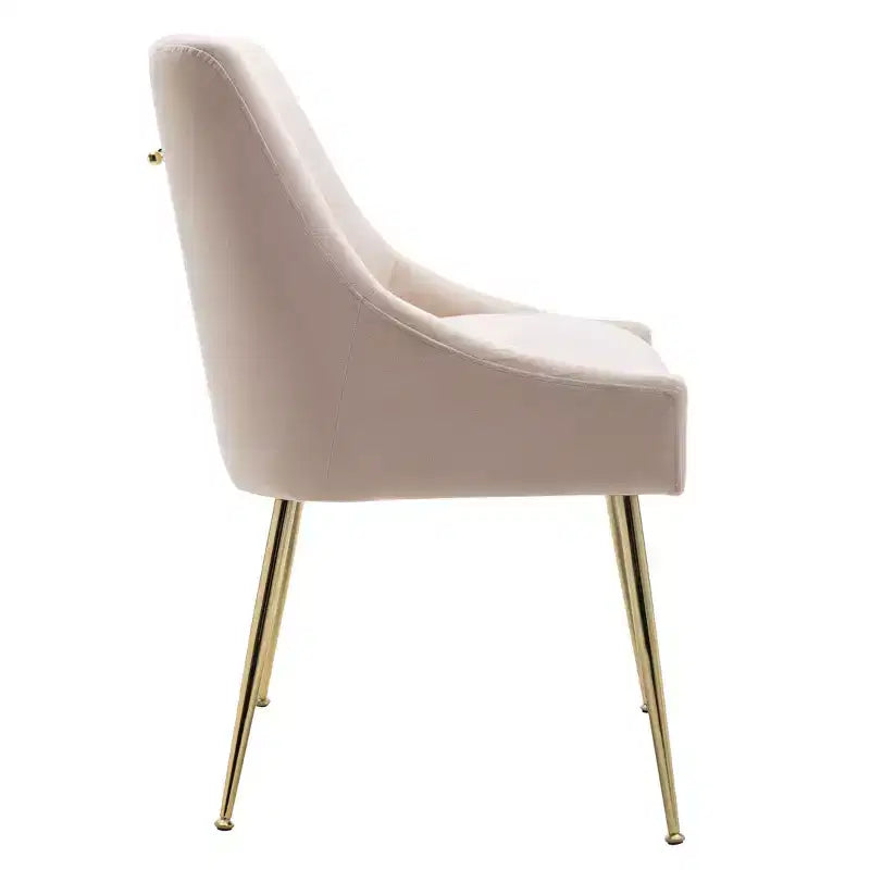 Fauteuil d'appoint WestinTrends en velours performant rembourré avec pieds en métal