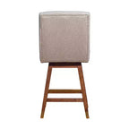 Tabouret de bar pivotant à hauteur de comptoir Stancoste Armen Living en bois et tissu