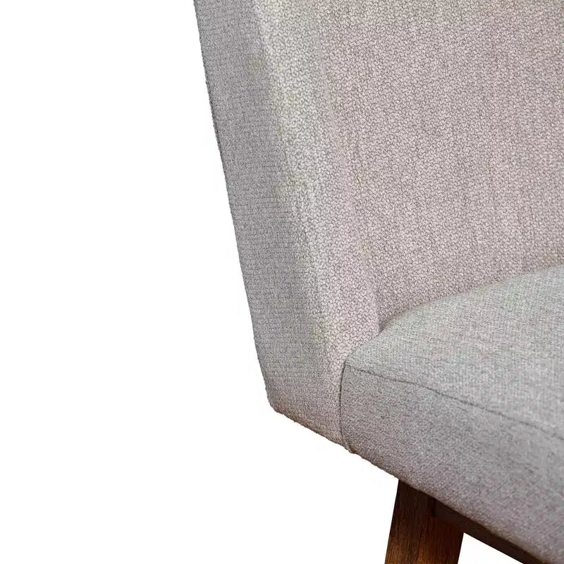 Tabouret de bar pivotant à hauteur de comptoir Stancoste Armen Living en bois et tissu