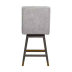 Tabouret de bar pivotant à hauteur de comptoir Stancoste Armen Living en bois et tissu