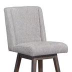 Tabouret de bar pivotant à hauteur de comptoir Stancoste Armen Living en bois et tissu