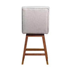 Tabouret de bar pivotant à hauteur de comptoir Stancoste Armen Living en bois et tissu
