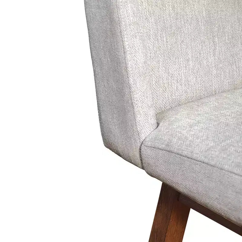 Tabouret de bar pivotant à hauteur de comptoir Stancoste Armen Living en bois et tissu