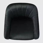 WestinTrends Phoebe Chaise de bureau pivotante en velours avec roulettes, noir