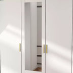 Famapy Armoire Moderne avec Miroir Rangement de Penderie: Barres Robustes, Tiroirs Coulissants Pratique et Élégante